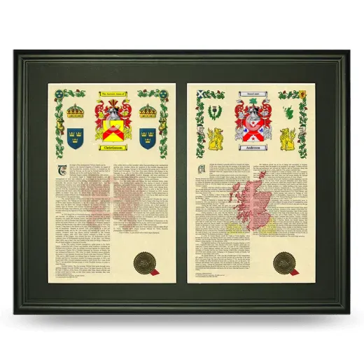 Double Armorial History Framed-Black