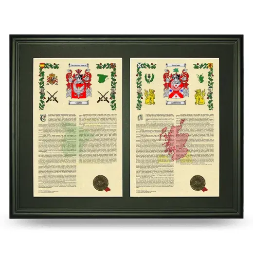 Double Armorial History Framed-Black