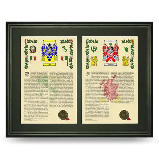 Double Armorial History Framed-Black