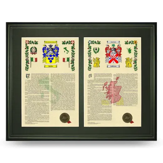 Double Armorial History Framed-Black