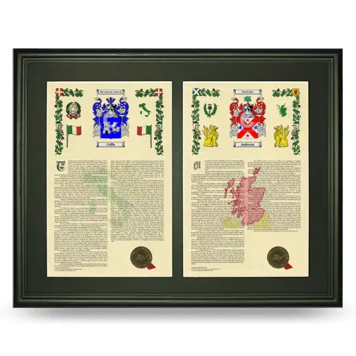 Double Armorial History Framed-Black