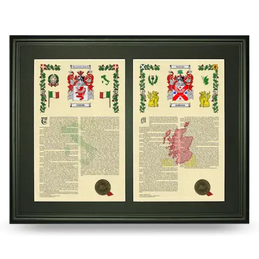 Double Armorial History Framed-Black