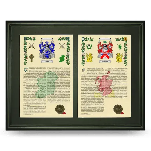 Double Armorial History Framed-Black