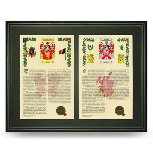 Double Armorial History Framed-Black