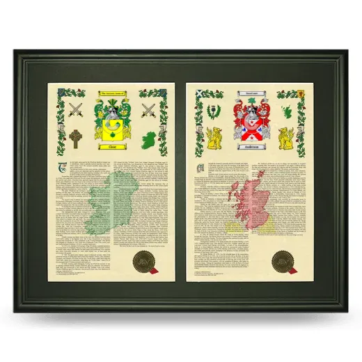 Double Armorial History Framed-Black