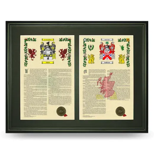 Double Armorial History Framed-Black