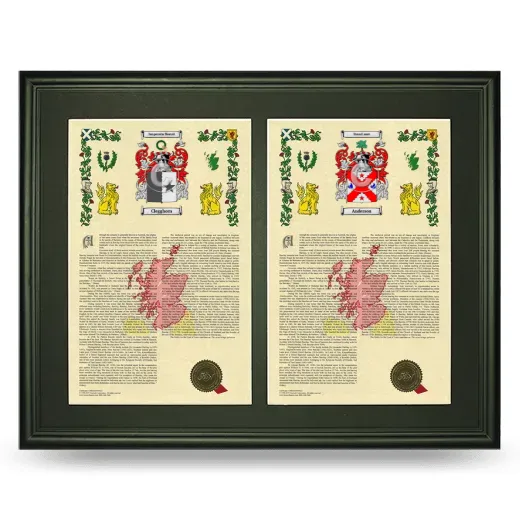 Double Armorial History Framed-Black