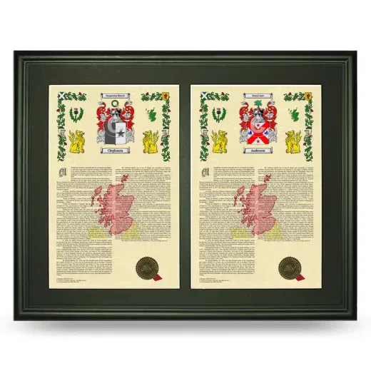 Double Armorial History Framed-Black