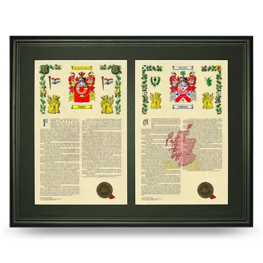 Double Armorial History Framed-Black