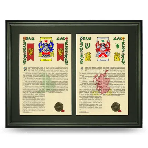 Double Armorial History Framed-Black