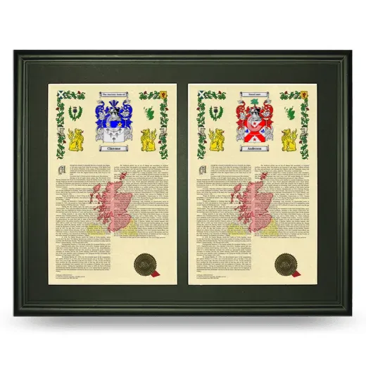 Double Armorial History Framed-Black