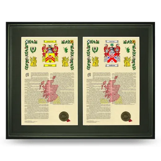 Double Armorial History Framed-Black