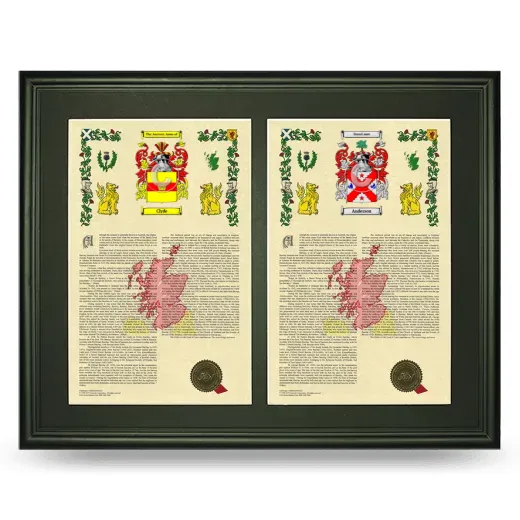 Double Armorial History Framed-Black