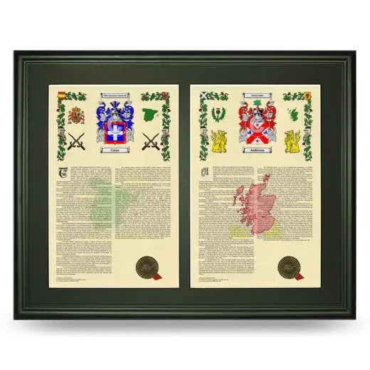 Double Armorial History Framed-Black