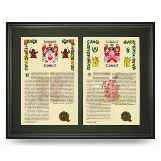 Double Armorial History Framed-Black