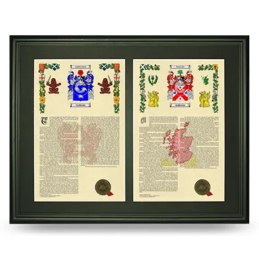 Double Armorial History Framed-Black