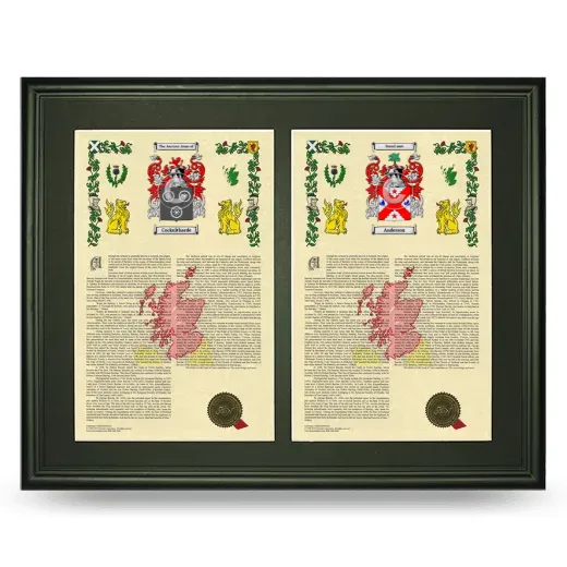 Double Armorial History Framed-Black