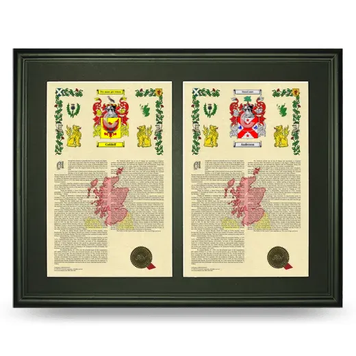 Double Armorial History Framed-Black