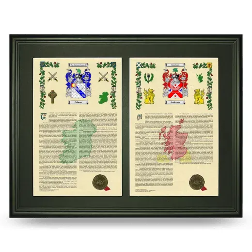 Double Armorial History Framed-Black