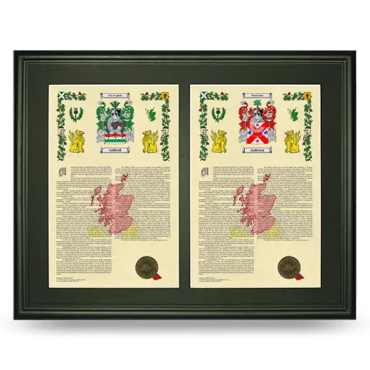 Double Armorial History Framed-Black