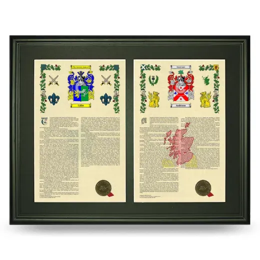 Double Armorial History Framed-Black