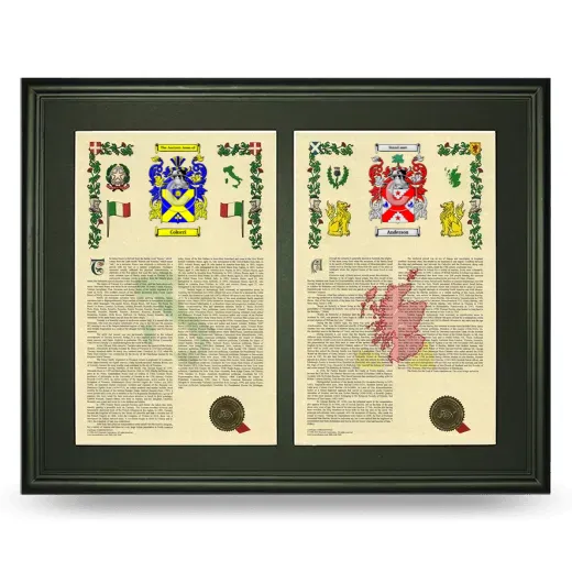 Double Armorial History Framed-Black