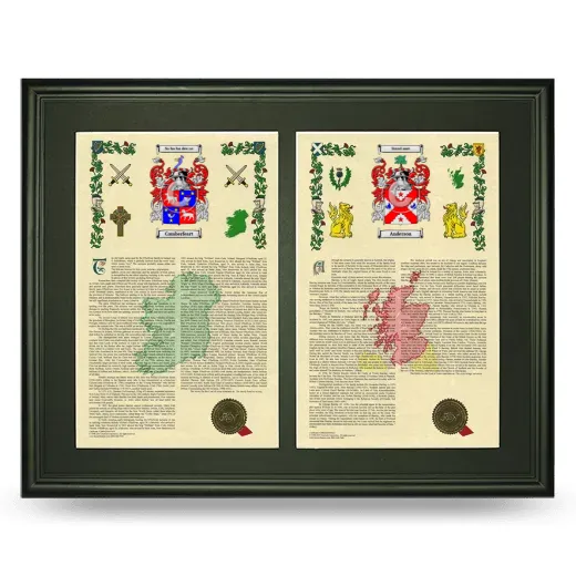 Double Armorial History Framed-Black