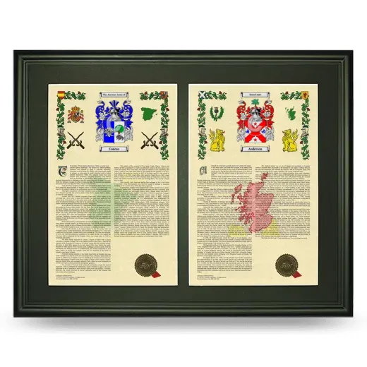 Double Armorial History Framed-Black