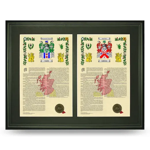 Double Armorial History Framed-Black