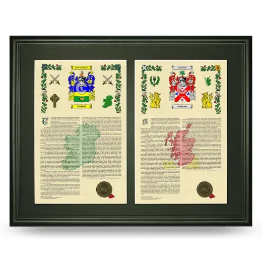 Double Armorial History Framed-Black