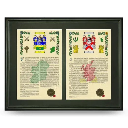 Double Armorial History Framed-Black