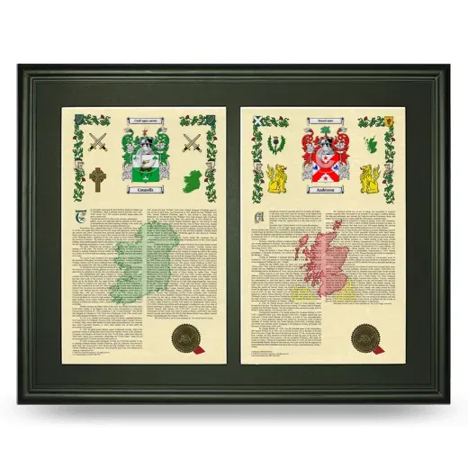 Double Armorial History Framed-Black