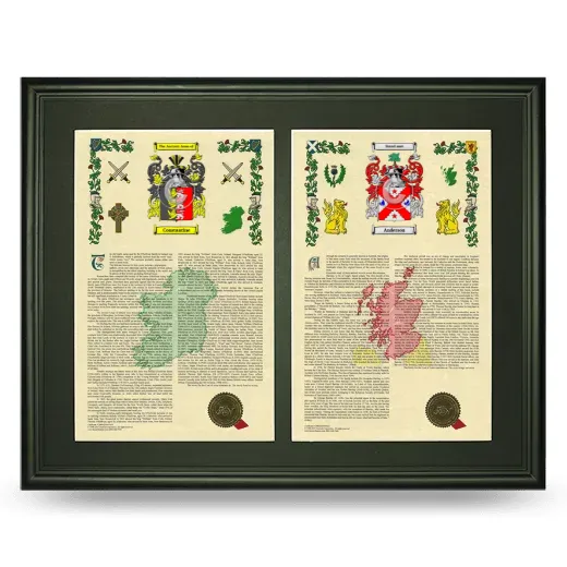 Double Armorial History Framed-Black