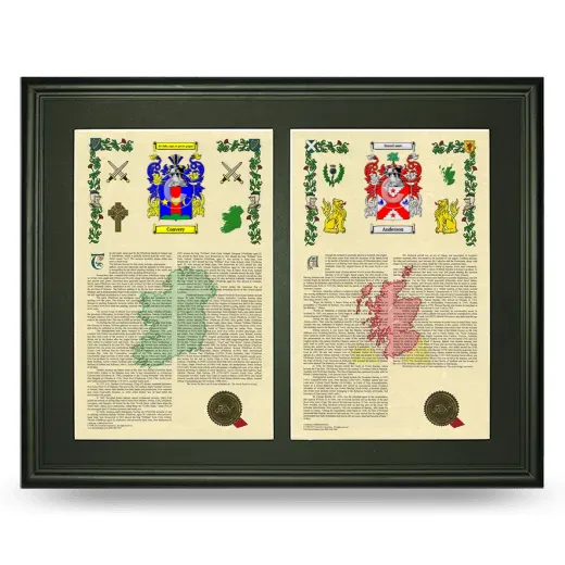 Double Armorial History Framed-Black
