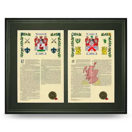 Double Armorial History Framed-Black