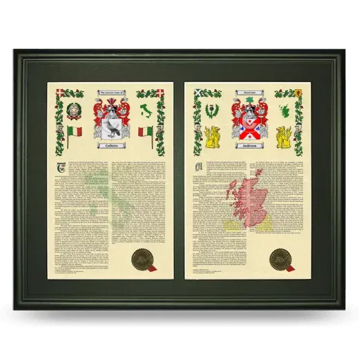 Double Armorial History Framed-Black