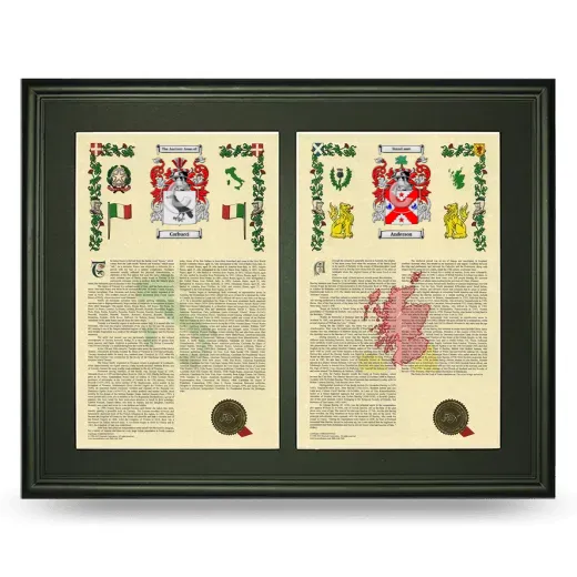Double Armorial History Framed-Black