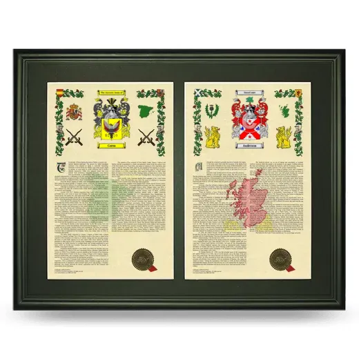 Double Armorial History Framed-Black