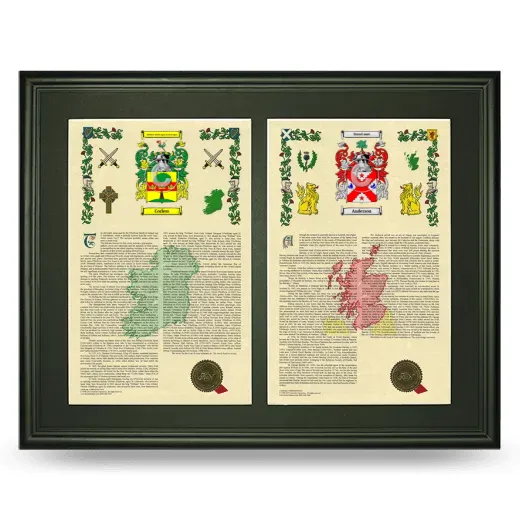 Double Armorial History Framed-Black
