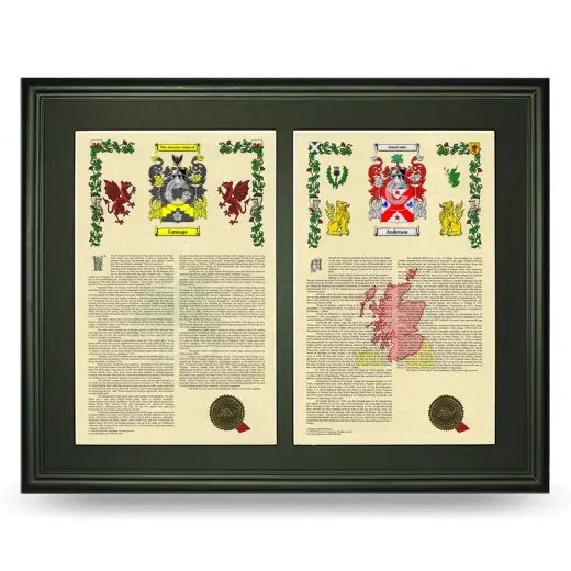 Double Armorial History Framed-Black