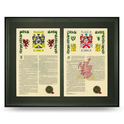 Double Armorial History Framed-Black