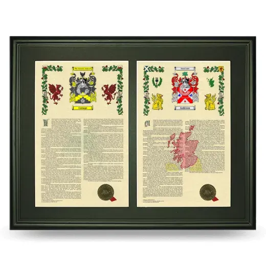 Double Armorial History Framed-Black