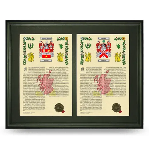 Double Armorial History Framed-Black
