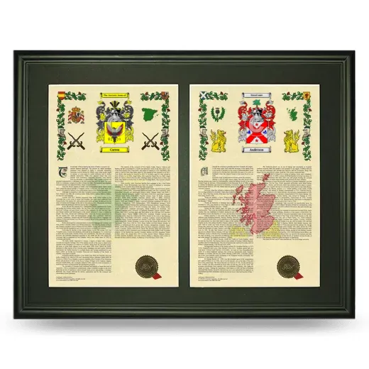 Double Armorial History Framed-Black
