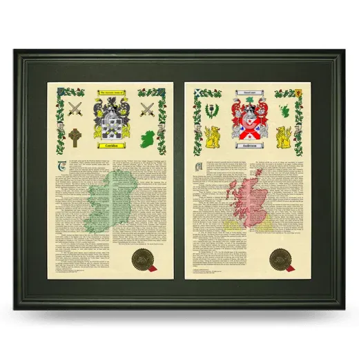 Double Armorial History Framed-Black