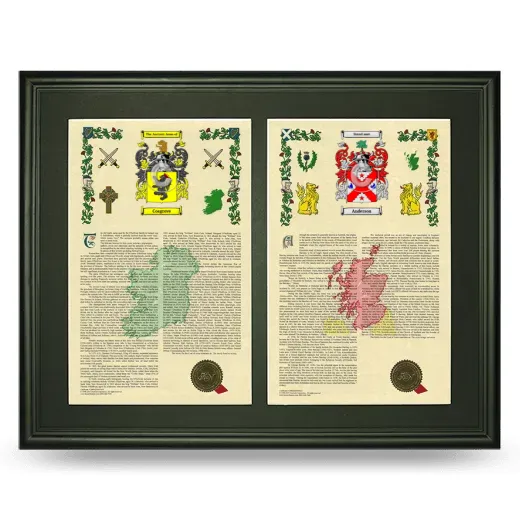 Double Armorial History Framed-Black