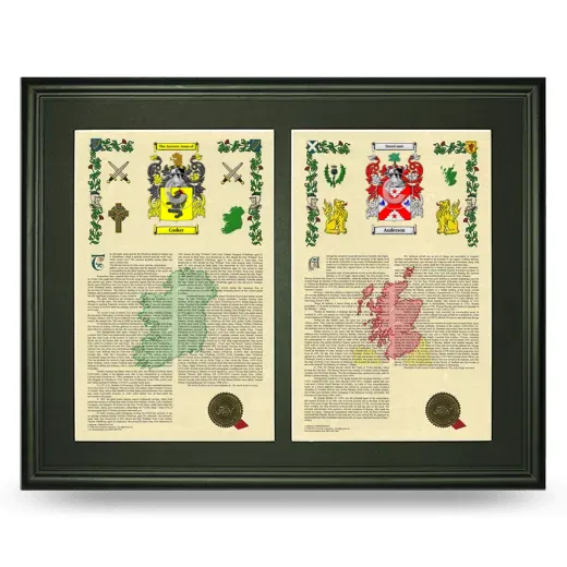Double Armorial History Framed-Black