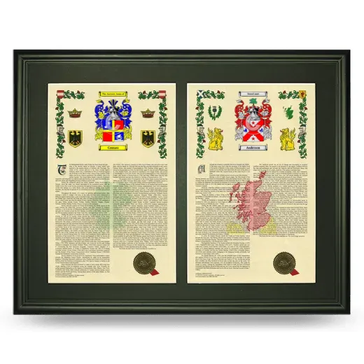 Double Armorial History Framed-Black