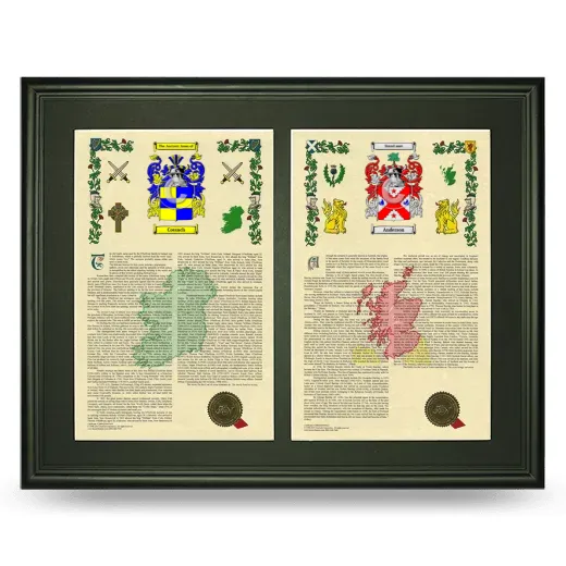 Double Armorial History Framed-Black