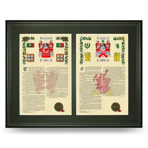 Double Armorial History Framed-Black